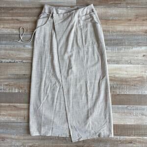 Cult Gaia Amaya Linen Suiting Skirt Size S Ecru